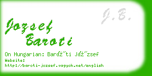 jozsef baroti business card